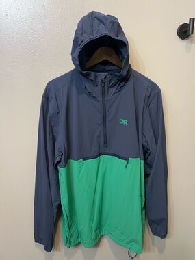 Outdoor Research 1/2 Zip Ferrosi Anorak in XL Navy and Green / Gorpcore / Unisex